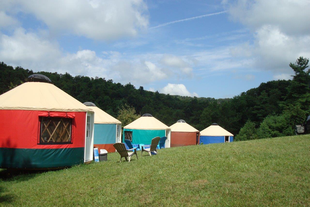 16ft yurts at FloydFest