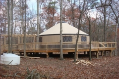 30ft yurt overlooking Potomac River