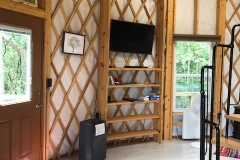 24' yurt with 10' tall walls used as an Air bn b in Fancy Gap VA