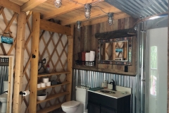 24' yurt with 10' tall walls used as an Air bn b in Fancy Gap VA