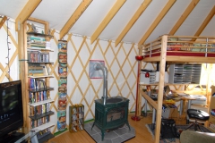 yurt with stove