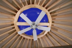 Yurt with ceiling fan