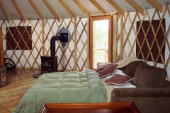 Yurt with stove